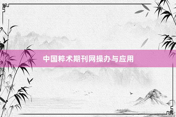 中国粹术期刊网操办与应用